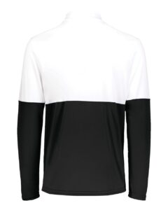Holloway 223600 Youth Momentum Team Quarter-Zip Pullover – Black/ White (back)