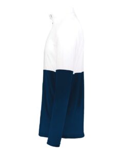 Holloway 223600 Youth Momentum Team Quarter-Zip Pullover – Navy/ White (side)