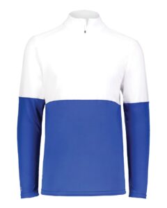 Holloway 223600 Youth Momentum Team Quarter-Zip Pullover – Royal/ White