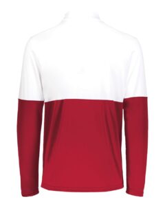 Holloway 223600 Youth Momentum Team Quarter-Zip Pullover – Scarlet/ White (back)