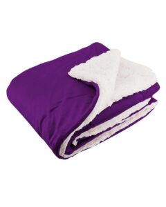 Alpine Fleece 8712 Micro Mink Sherpa Blanket – Plum