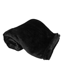 Alpine Fleece 8727 Oversized Mink Touch Luxury Blanket – Black