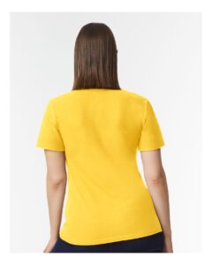 Gildan 64800L Women’s Softstyle® Pique Polo – Daisy (on model back)