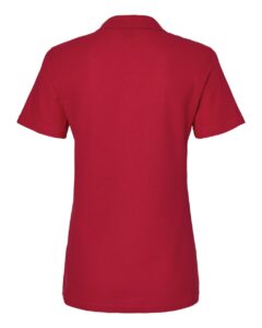 Gildan 64800L Women’s Softstyle® Pique Polo – Cherry Red (back)