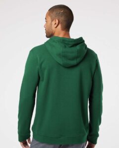 Adidas A432 Unisex Fleece Hooded Sweatshirt – Collegiate Green (on model back)
