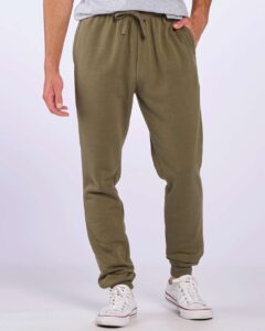 Boxercraft BM6602 Unisex Fleece Joggers – Olive (on model)