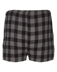 Boxercraft BM6701 Men’s Double Brushed Flannel Boxers – Charcoal/ Black Buffalo (back)