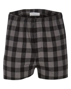 Boxercraft BM6701 Men’s Double Brushed Flannel Boxers – Charcoal/ Black Buffalo