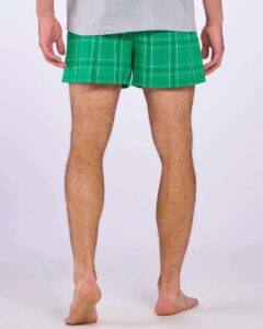 Boxercraft BM6701 Men’s Double Brushed Flannel Boxers – Kelly Field Day Plaid (on model back)