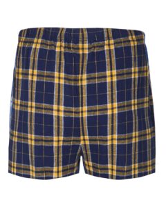 Boxercraft BM6701 Men’s Double Brushed Flannel Boxers – Navy/ Gold (back)