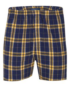 Boxercraft BM6701 Men’s Double Brushed Flannel Boxers – Navy/ Gold