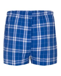 Boxercraft BM6701 Men’s Double Brushed Flannel Boxers – Royal/ Silver Plaid (back)