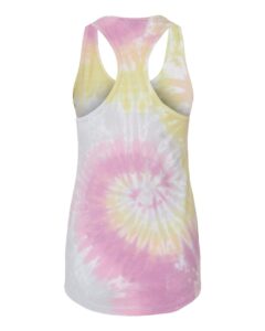 Colortone 3400 Women’s Tie-Dyed Racerback Tank Top – Desert Rose (back)