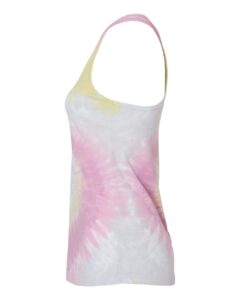 Colortone 3400 Women’s Tie-Dyed Racerback Tank Top – Desert Rose (side)