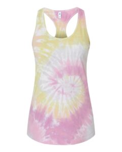 Colortone 3400 Women’s Tie-Dyed Racerback Tank Top – Desert Rose