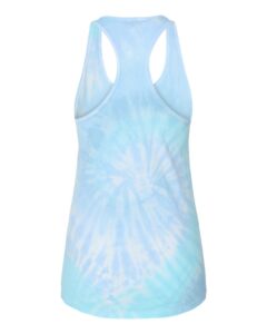 Colortone 3400 Women’s Tie-Dyed Racerback Tank Top – Lagoon (back)