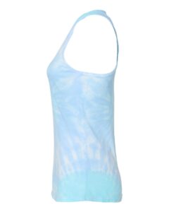 Colortone 3400 Women’s Tie-Dyed Racerback Tank Top – Lagoon (side)