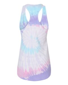 Colortone 3400 Women’s Tie-Dyed Racerback Tank Top – Unicorn (back)
