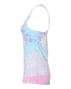 Colortone 3400 Women’s Tie-Dyed Racerback Tank Top – Unicorn (side)