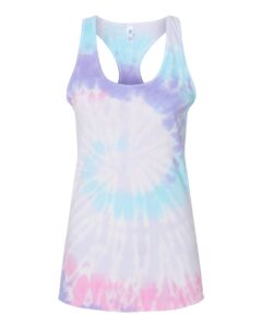 Colortone 3400 Women’s Tie-Dyed Racerback Tank Top – Unicorn