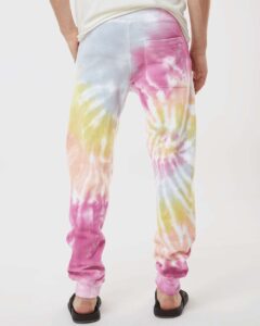 Colortone 8999 Unisex Tie-Dyed Joggers – Desert Rose (on model back)