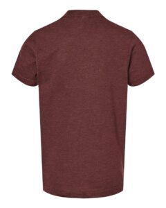 Tultex 235 Youth Fine Jersey T-Shirt – Heather Burgundy (back)