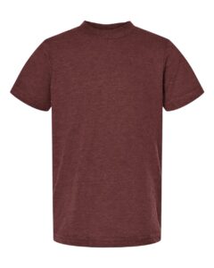 Tultex 235 Youth Fine Jersey T-Shirt – Heather Burgundy