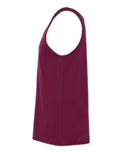 BELLA + CANVAS 3480 Jersey Tank – Maroon (side)