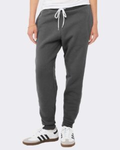 BELLA + CANVAS 3727 Unisex Sponge Fleece Joggers – Asphalt (on model)