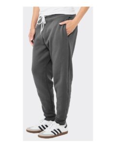 BELLA + CANVAS 3727 Unisex Sponge Fleece Joggers – Asphalt (on model side)