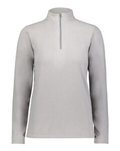 Augusta Sportswear 6864 Women’s Eco Revive™ Micro-Lite Fleece Quarter-Zip Pullover – Athletic Grey