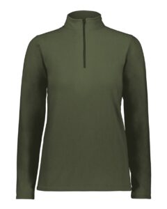 Augusta Sportswear 6864 Women’s Eco Revive™ Micro-Lite Fleece Quarter-Zip Pullover – Olive