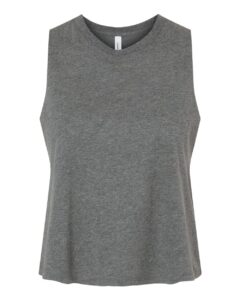 BELLA + CANVAS 6682 Women’s Racerback Crop Tank – Deep Heather