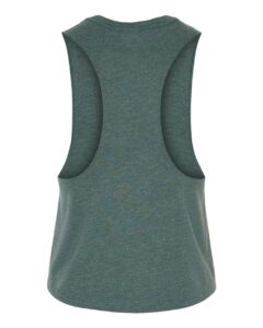 BELLA + CANVAS 6682 Women’s Racerback Crop Tank – Heather Forest (back)