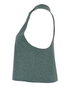 BELLA + CANVAS 6682 Women’s Racerback Crop Tank – Heather Forest (side)