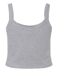 BELLA + CANVAS 1012 Women’s Micro Rib Spaghetti Strap Tank – Athletic Heather (back)