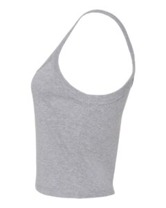 BELLA + CANVAS 1012 Women’s Micro Rib Spaghetti Strap Tank – Athletic Heather (side)