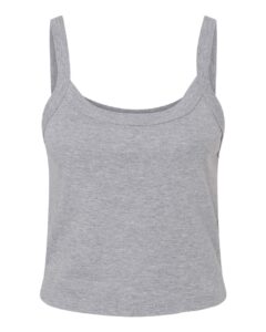 BELLA + CANVAS 1012 Women’s Micro Rib Spaghetti Strap Tank – Athletic Heather