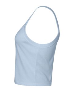 BELLA + CANVAS 1012 Women’s Micro Rib Spaghetti Strap Tank – Solid Baby Blue Blend (side)