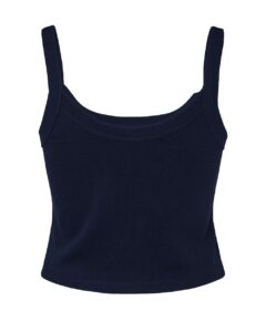 BELLA + CANVAS 1012 Women’s Micro Rib Spaghetti Strap Tank – Solid Navy Blend