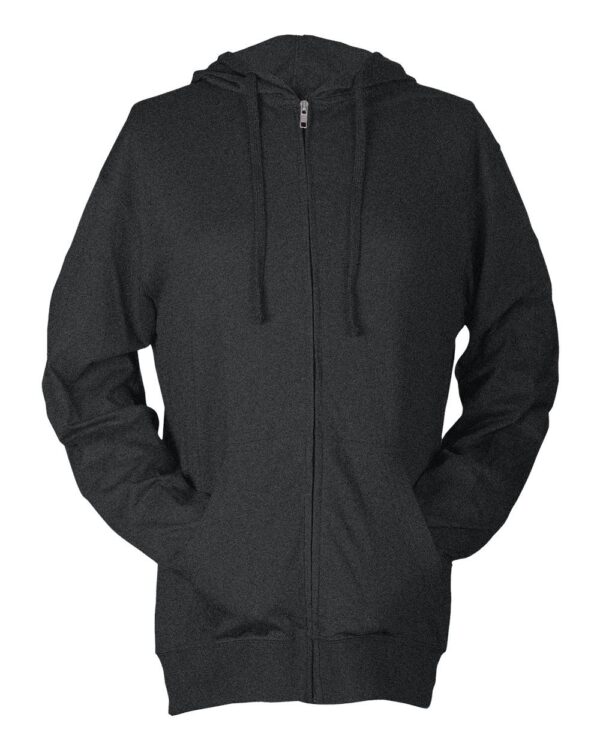 Tultex Unisex Beach Full-Zip Hooded Long Sleeve T-Shirt