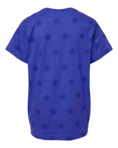 Code Five 2229 Youth Star Print Tee – Royal Star (back)