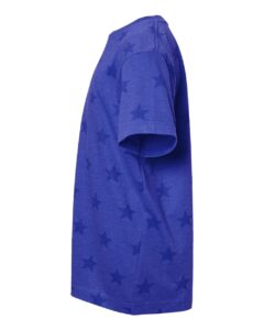Code Five 2229 Youth Star Print Tee – Royal Star (side)