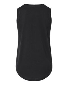 LAT 2692 Girls’ Relaxed Fine Jersey Tank – Black (back)