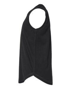 LAT 2692 Girls’ Relaxed Fine Jersey Tank – Black (side)