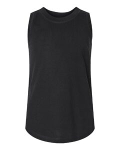 LAT 2692 Girls’ Relaxed Fine Jersey Tank – Black