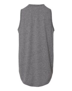 LAT 2692 Girls’ Relaxed Fine Jersey Tank – Granite Heather (back)