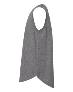 LAT 2692 Girls’ Relaxed Fine Jersey Tank – Granite Heather (side)