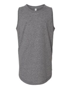 LAT 2692 Girls’ Relaxed Fine Jersey Tank – Granite Heather