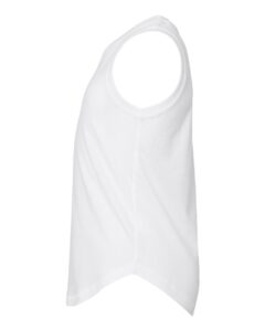LAT 2692 Girls’ Relaxed Fine Jersey Tank – White (side)